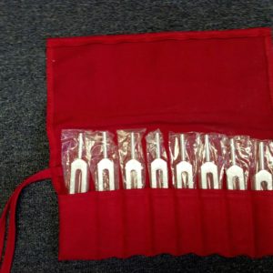Custom Set of 8 Tuning Forks in Pouch