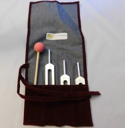 Verdi Set of # Tuning Forks Plus Soft Rubber Hammer in Pouch